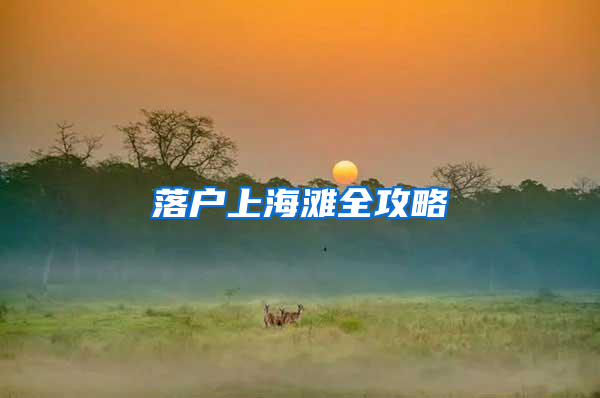 落户上海滩全攻略