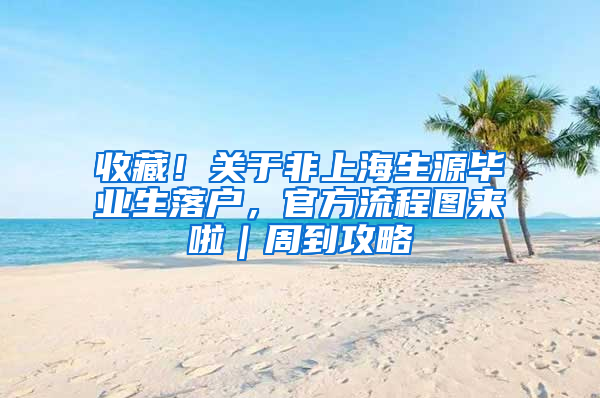 收藏！关于非上海生源毕业生落户，官方流程图来啦｜周到攻略