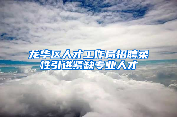 龙华区人才工作局招聘柔性引进紧缺专业人才