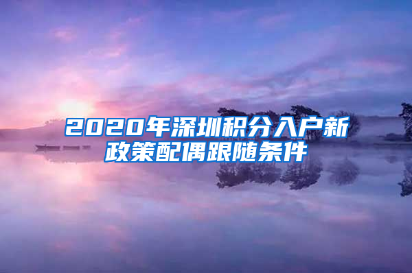 2020年深圳积分入户新政策配偶跟随条件