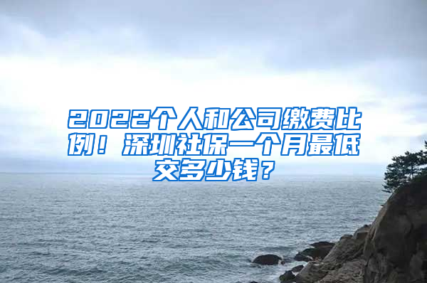 2022个人和公司缴费比例！深圳社保一个月最低交多少钱？