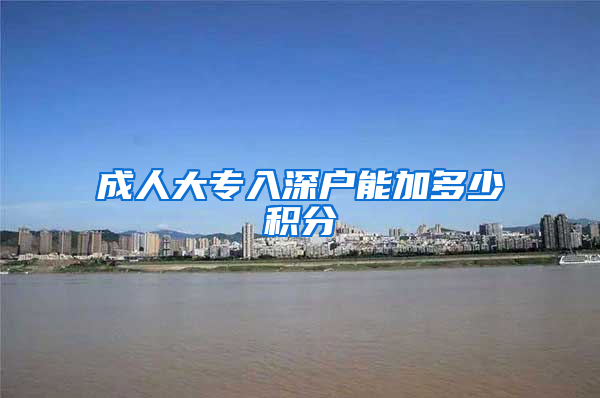 成人大专入深户能加多少积分