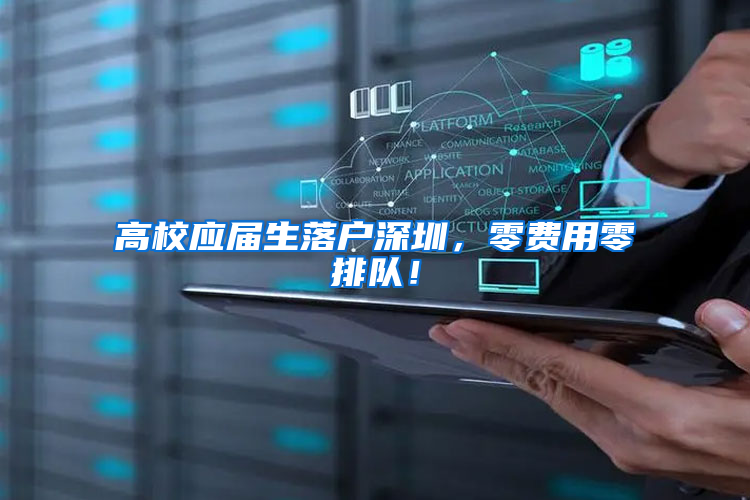 高校应届生落户深圳，零费用零排队！