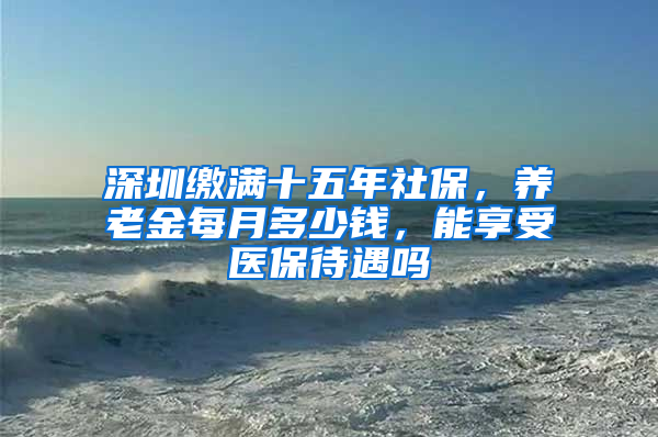深圳缴满十五年社保，养老金每月多少钱，能享受医保待遇吗