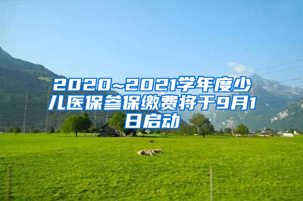 2020~2021学年度少儿医保参保缴费将于9月1日启动