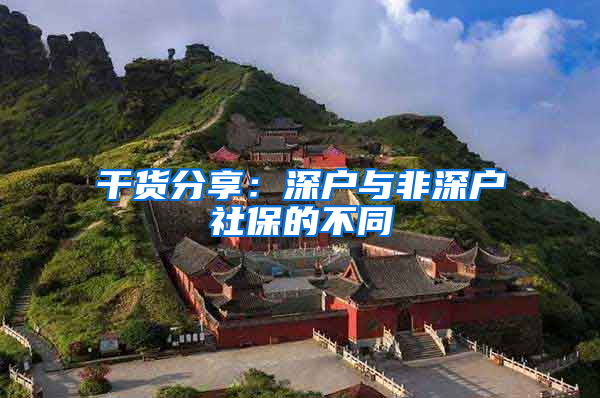 干货分享：深户与非深户社保的不同