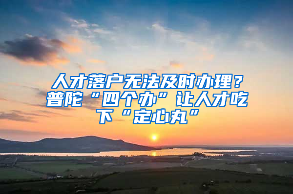 人才落户无法及时办理？普陀“四个办”让人才吃下“定心丸”