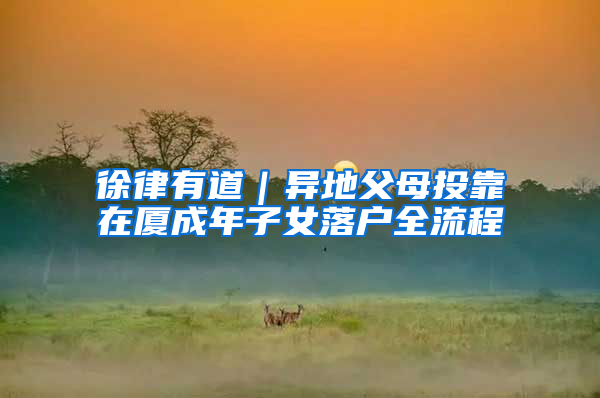 徐律有道｜异地父母投靠在厦成年子女落户全流程