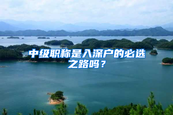 中级职称是入深户的必选之路吗？