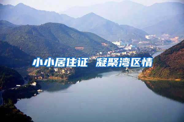 小小居住证 凝聚湾区情