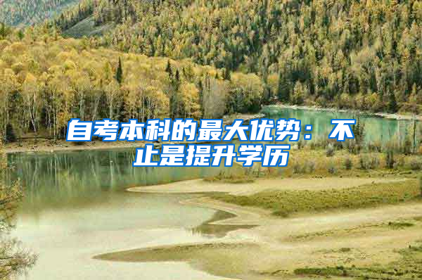 自考本科的最大优势：不止是提升学历