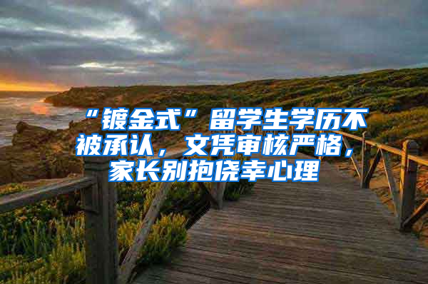 “镀金式”留学生学历不被承认，文凭审核严格，家长别抱侥幸心理