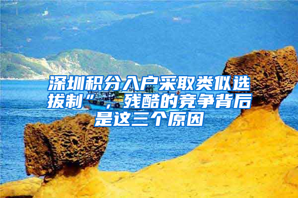 深圳积分入户采取类似选拔制”，残酷的竞争背后是这三个原因