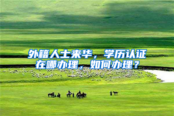 外籍人士来华，学历认证在哪办理，如何办理？