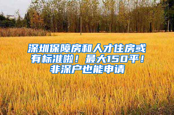深圳保障房和人才住房或有标准啦！最大150平！非深户也能申请
