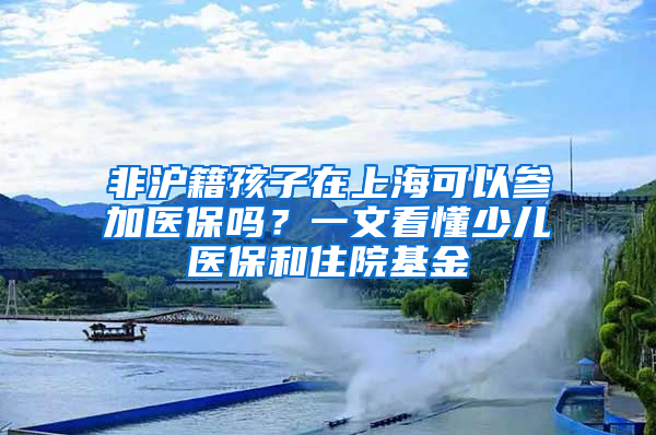 非沪籍孩子在上海可以参加医保吗？一文看懂少儿医保和住院基金