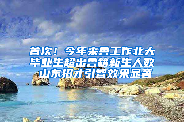 首次！今年来鲁工作北大毕业生超出鲁籍新生人数 山东招才引智效果显著