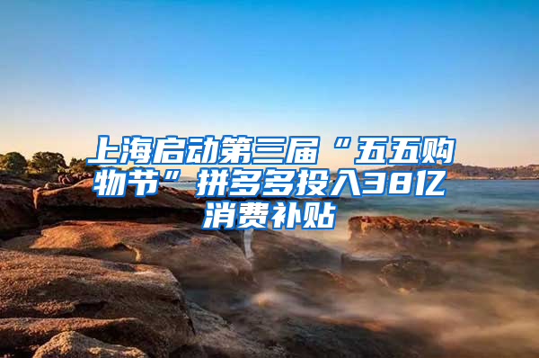 上海启动第三届“五五购物节”拼多多投入38亿消费补贴