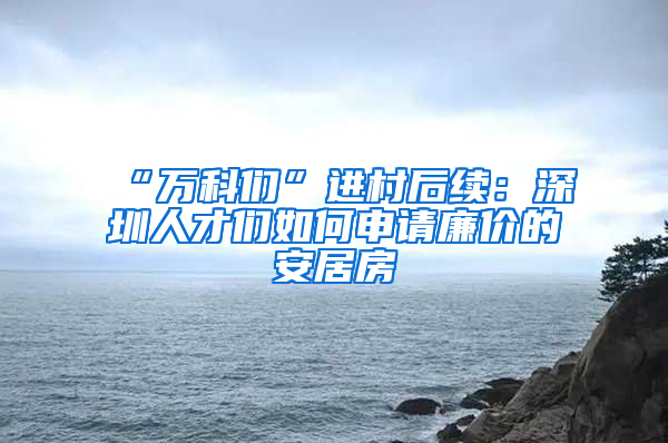 “万科们”进村后续：深圳人才们如何申请廉价的安居房
