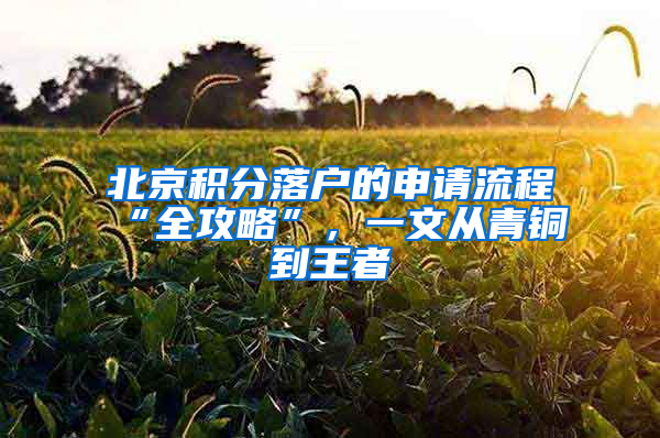 北京积分落户的申请流程“全攻略”，一文从青铜到王者