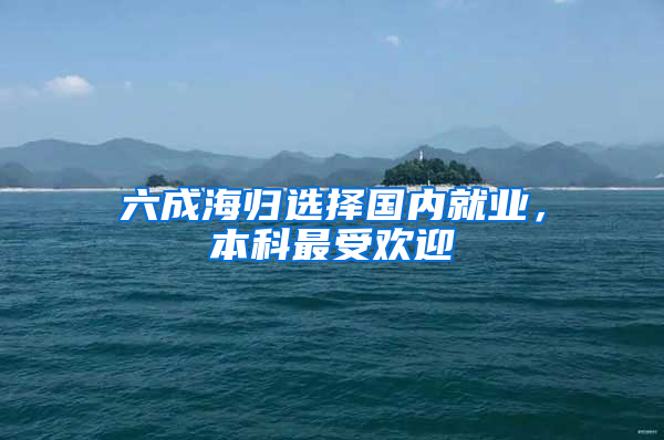 六成海归选择国内就业，本科最受欢迎