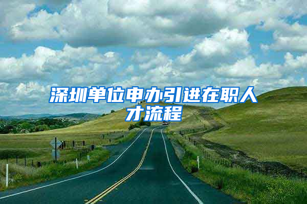 深圳单位申办引进在职人才流程