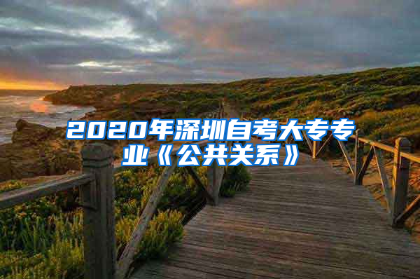 2020年深圳自考大专专业《公共关系》