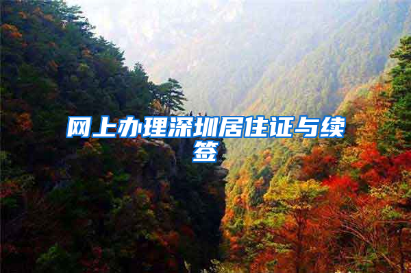 网上办理深圳居住证与续签