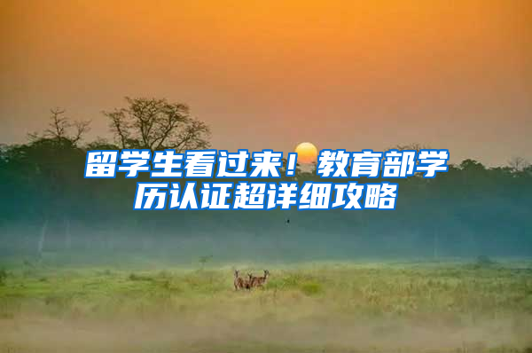 留学生看过来！教育部学历认证超详细攻略