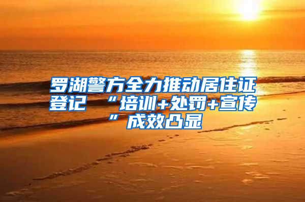 罗湖警方全力推动居住证登记 “培训+处罚+宣传”成效凸显