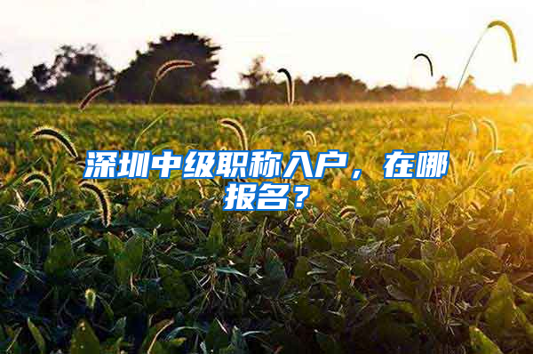 深圳中级职称入户，在哪报名？