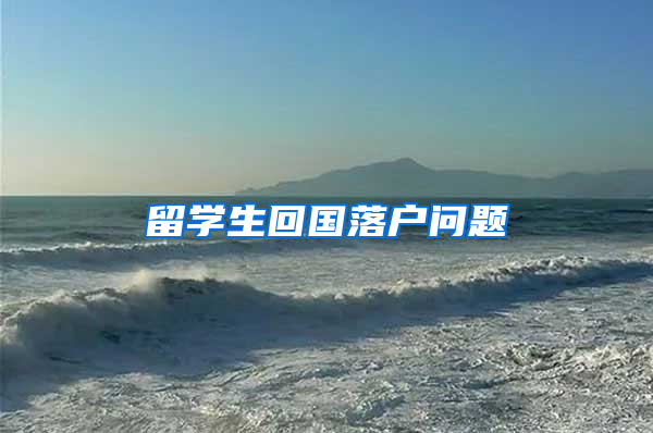 留学生回国落户问题