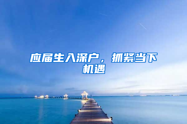 应届生入深户，抓紧当下机遇