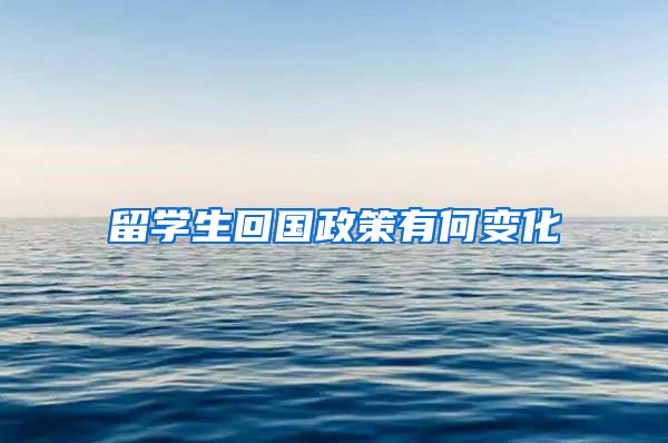 留学生回国政策有何变化