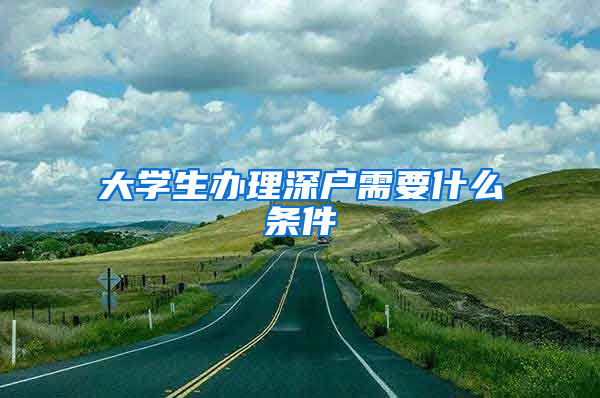 大学生办理深户需要什么条件