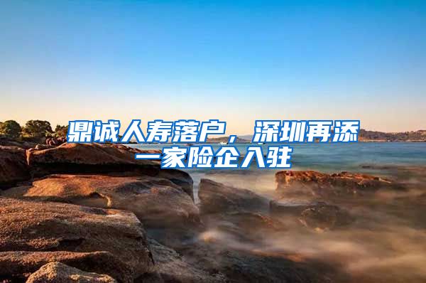 鼎诚人寿落户，深圳再添一家险企入驻