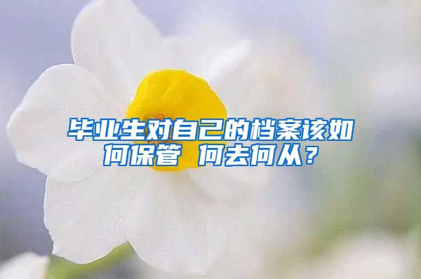 毕业生对自己的档案该如何保管 何去何从？