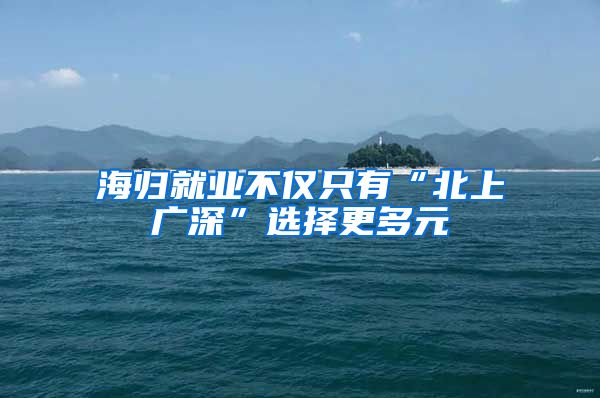 海归就业不仅只有“北上广深”选择更多元