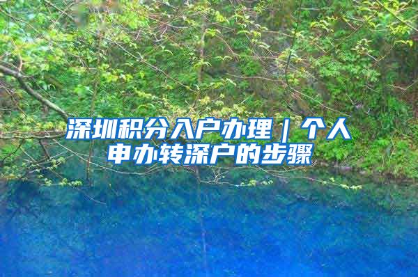 深圳积分入户办理｜个人申办转深户的步骤