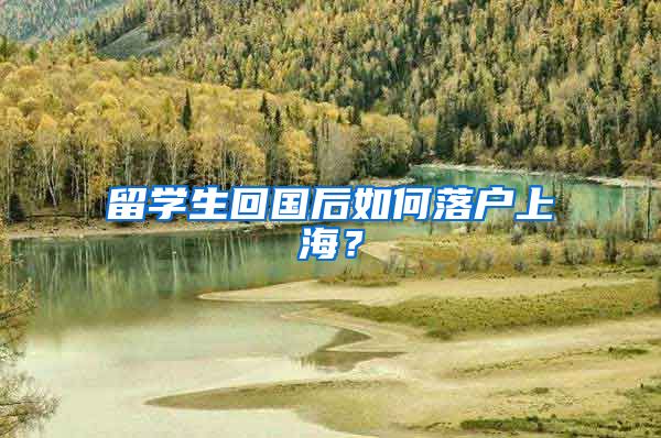 留学生回国后如何落户上海？
