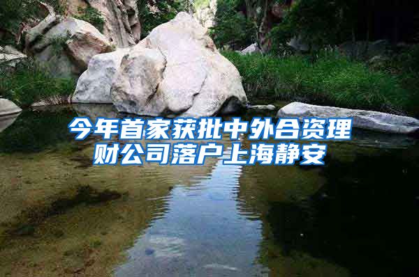 今年首家获批中外合资理财公司落户上海静安