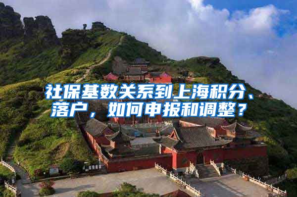 社保基数关系到上海积分、落户，如何申报和调整？