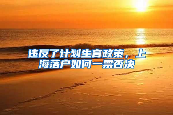 违反了计划生育政策，上海落户如何一票否决