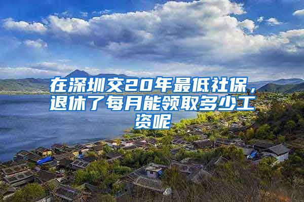 在深圳交20年最低社保，退休了每月能领取多少工资呢