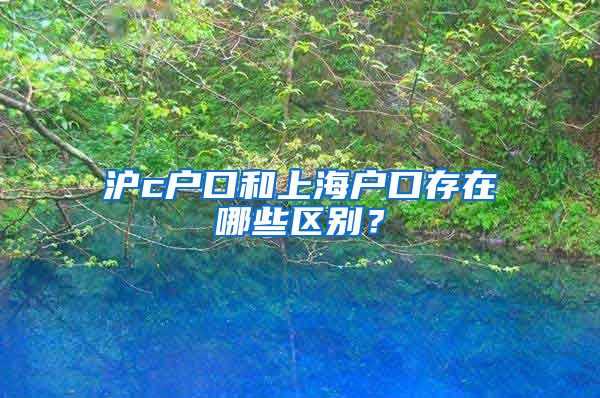 沪c户口和上海户口存在哪些区别？