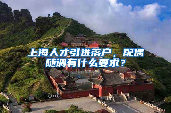 上海人才引进落户，配偶随调有什么要求？