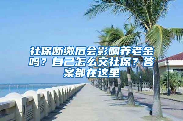社保断缴后会影响养老金吗？自己怎么交社保？答案都在这里