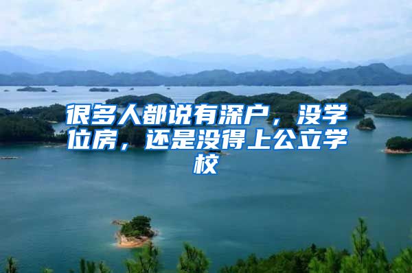 很多人都说有深户，没学位房，还是没得上公立学校