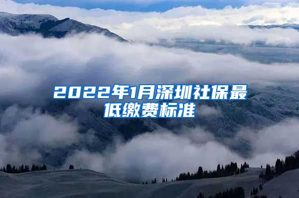 2022年1月深圳社保最低缴费标准