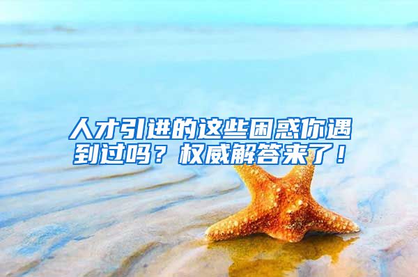人才引进的这些困惑你遇到过吗？权威解答来了！